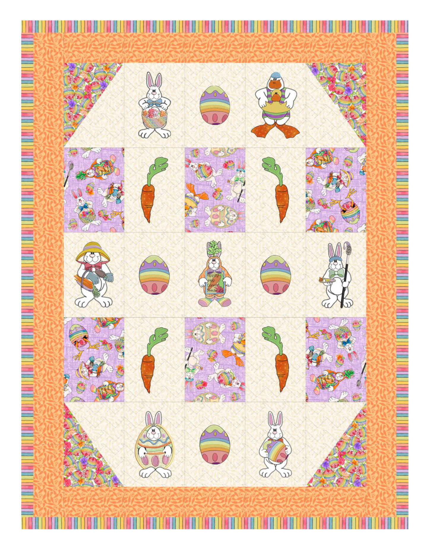 Funny Bunny Machine Embroidery Quilt CD