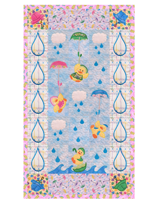 Spring Showers Machine Embroidery Quilt CD