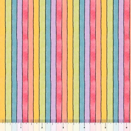 Funny Bunny Irregular Stripe Fabric by Embellish Express