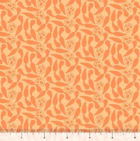 Funny Bunny Orange Carrot Blender Fabric by Embellish Express