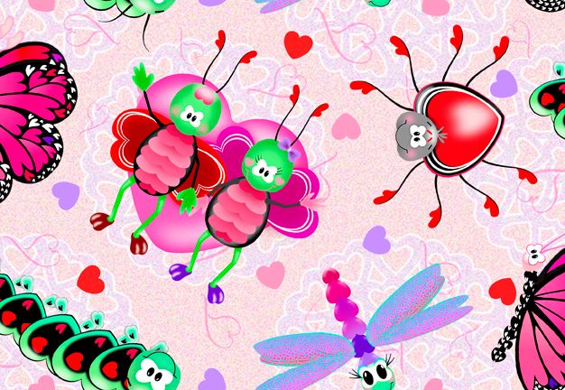 Lovebugs Fabric Toss by Embellish Express