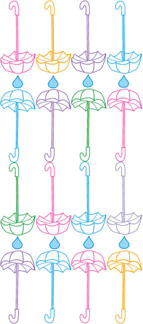 Spring Showers Fabric Umbrella Stripe by Embellish Express