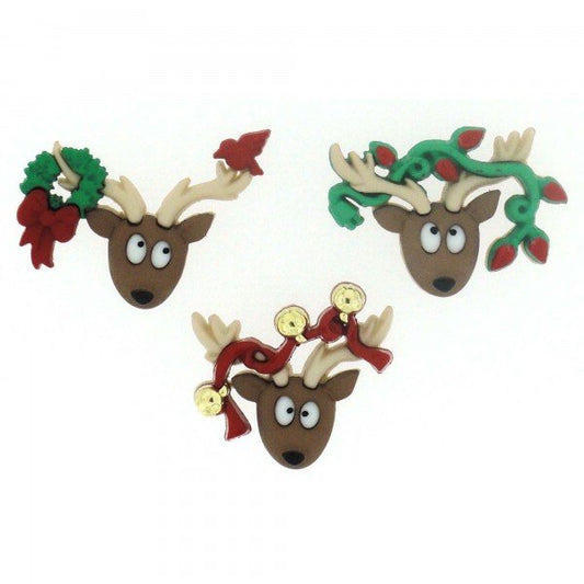Oh Deer Christmas Buttons