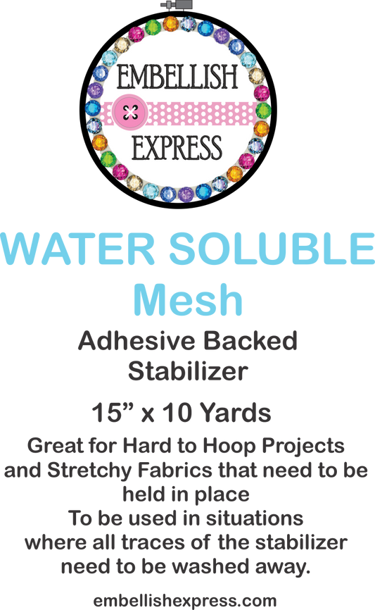 Embellish Express Water Soluble Mesh Stabilizer