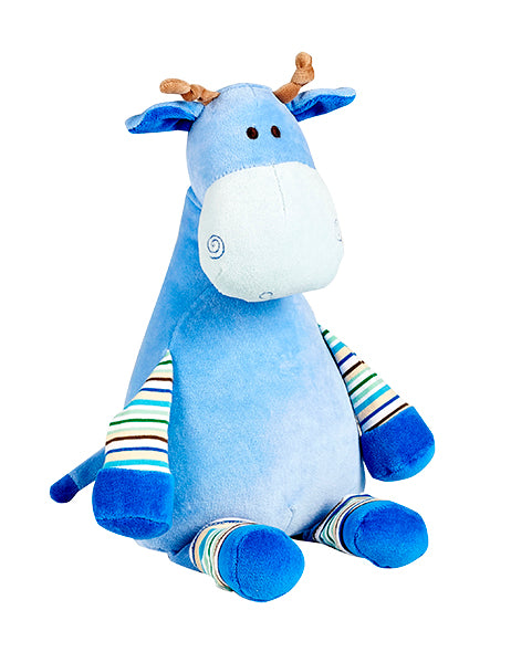 Blue Giraffe Embroidery Cubbie