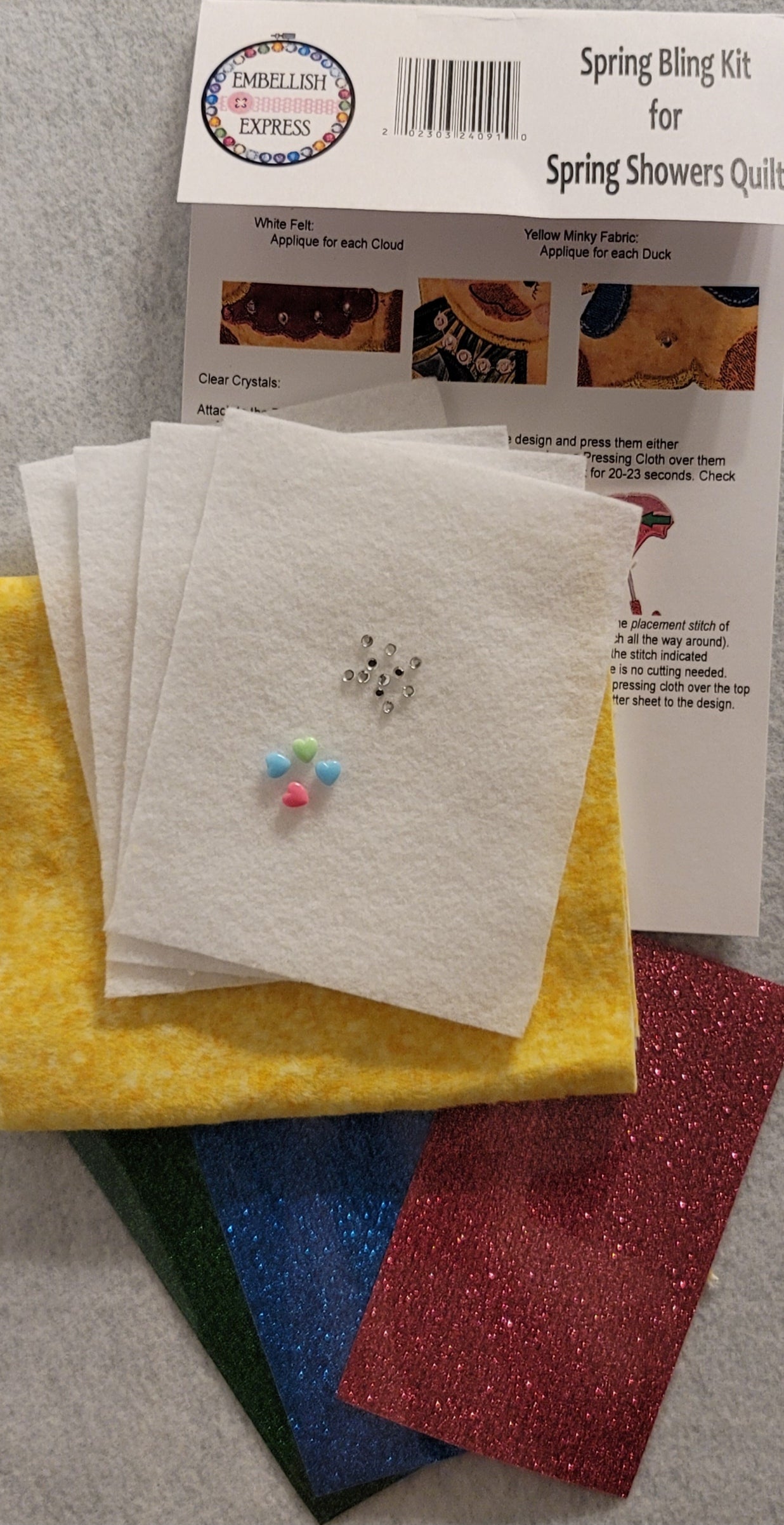Spring Showers Spring Bling Quilt Embellishment Kit