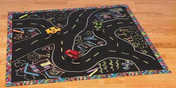 Black Chalk Cloth Write on Fabric