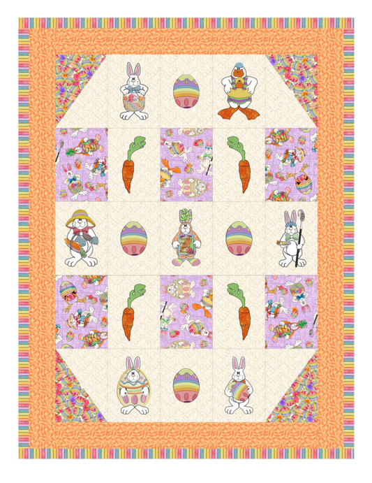 Funny Bunny Machine Embroidery Quilt DOWNLOAD