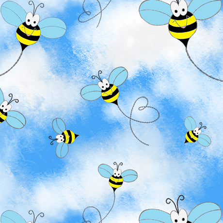 Bee Boppin' Fabric Bees & Clouds by Embellish Express
