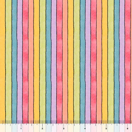 Funny Bunny Irregular Stripe Fabric by Embellish Express