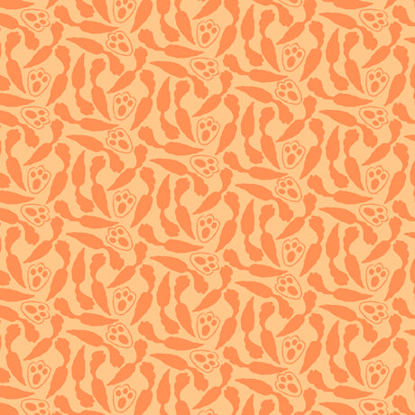 Funny Bunny Orange Carrot Blender Fabric by Embellish Express