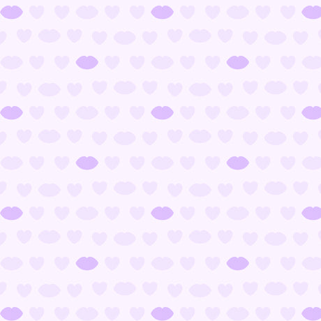 Lovebugs Fabric Lavender Lips & Hearts by Embellish Express