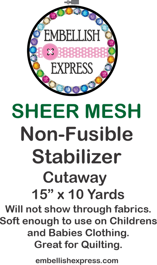 Embellish Express Non-Fusible Sheer Mesh Stabilizer