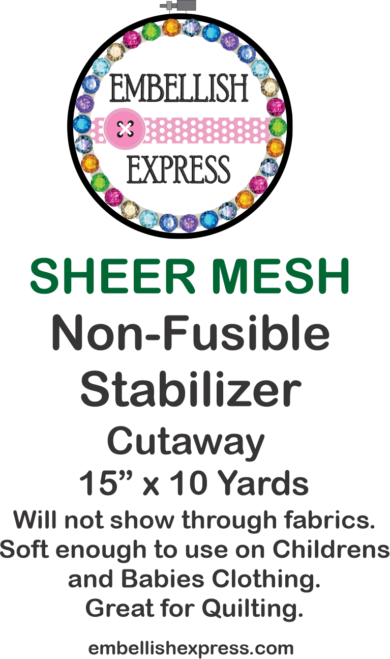 Embellish Express Non-Fusible Sheer Mesh Stabilizer