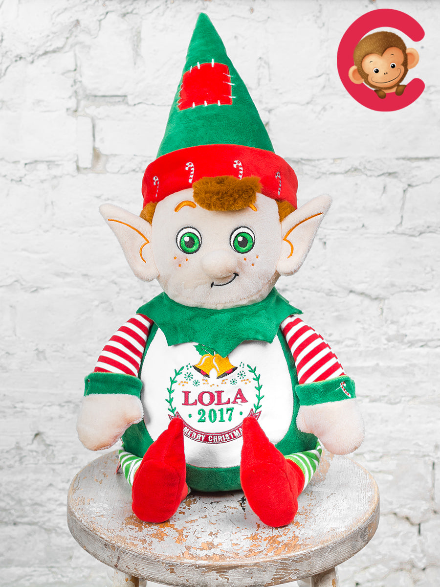 Christmas Elf Embroidery Cubbie