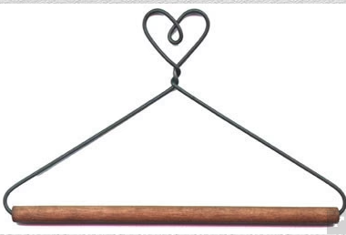 6 inch Hanger with Stained Wooden Dowel