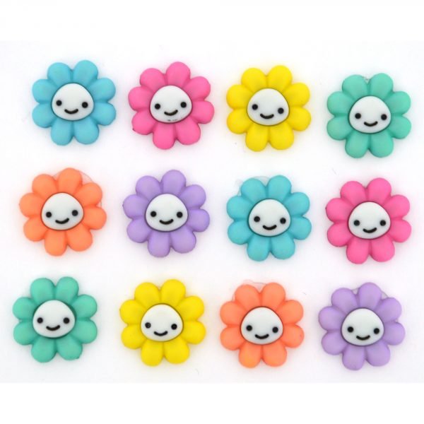 Happy Little Flowers Buttons