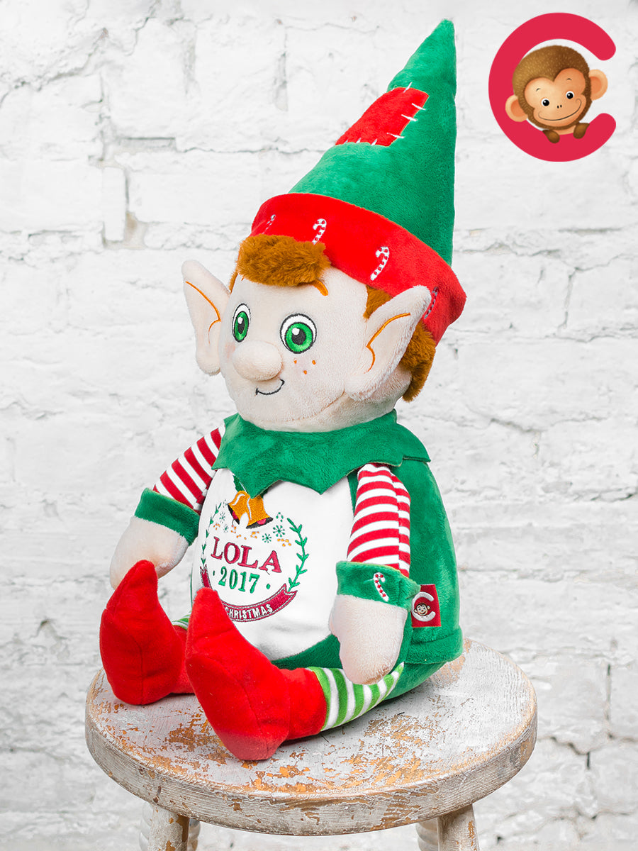 Christmas Elf Embroidery Cubbie